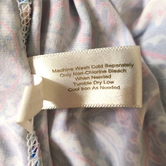 Boston Proper Size Large White Colorful Bell Sleeve Blouse Bohemian Patchwork - Picture 7 of 9